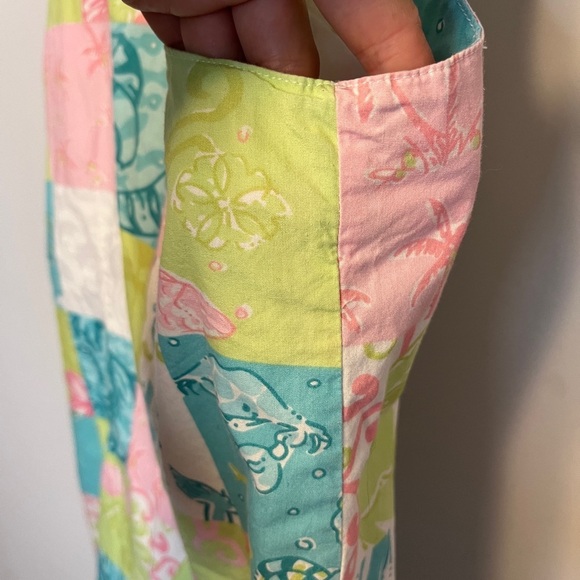 Lilly Pulitzer Vintage White Label Patchwork Dress Sz 14 - Picture 6 of 10